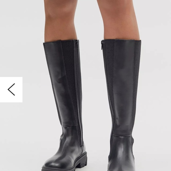 NEW Urban Outfitters Becky Riding Boots BLACK 38 - in its original box. - Picture 3 of 5